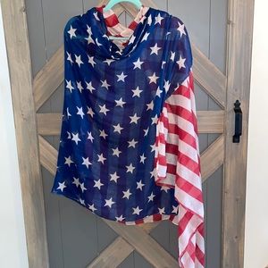 American flag poncho/scarf wrap